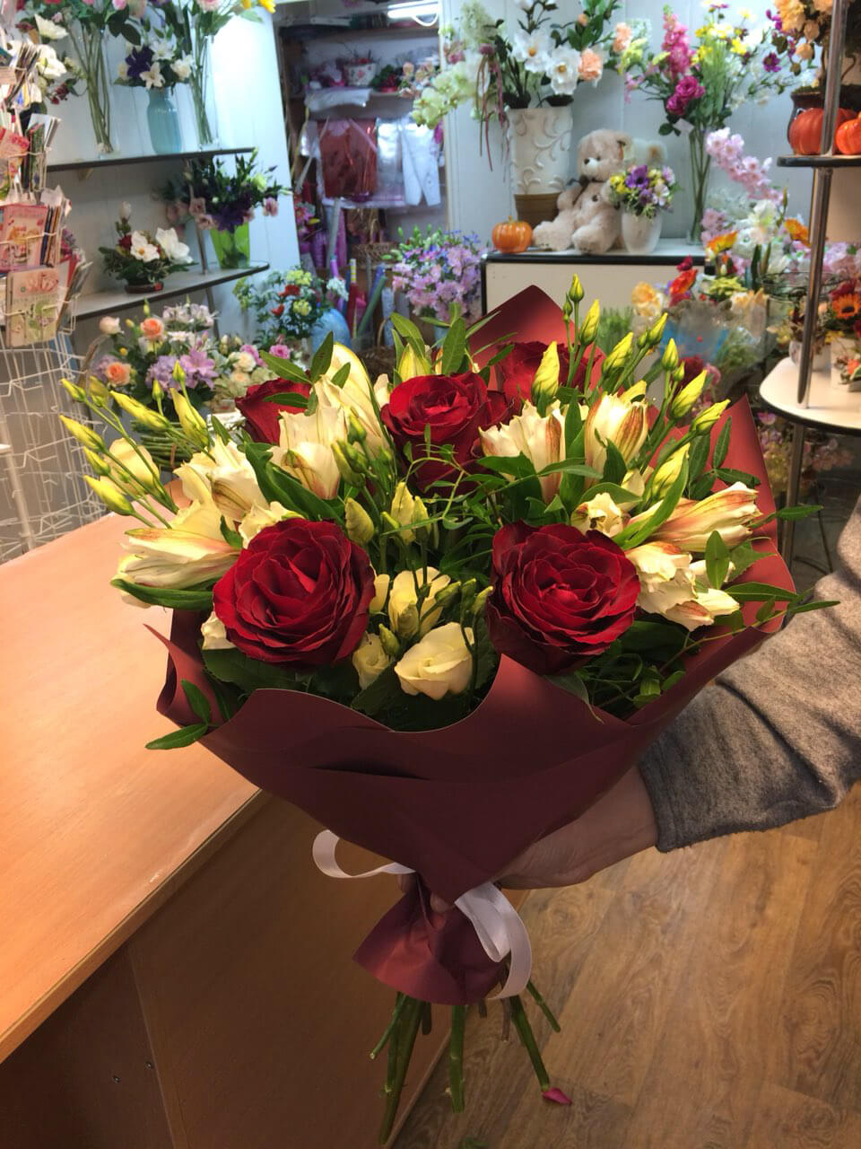 Фото цветов в магазине букет